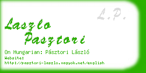 laszlo pasztori business card
